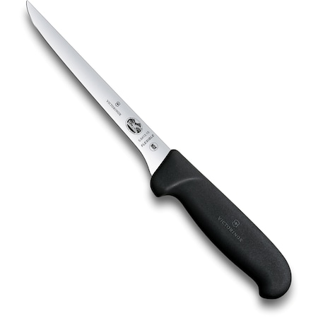 Swiss Army Brands 40513 Kitchen Fibrox Pro Boning 6In Straight, Narrow, Flexible Blade, 0.5In Width At Handle Black VIC-5.6413.15